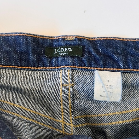 Vintage J.Crew Stretch Straight Leg Jeans Dark Wash Blue Denim Womens Sz 4 USA - Picture 2 of 10